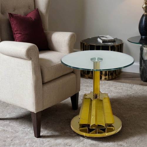 طاولة خدمة مفرد زجاج
