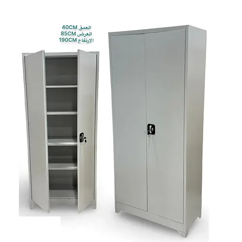 دولاب كتب حديد كامل درفتين