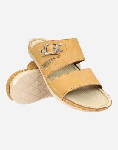 شبشب كاجوال رجالي ببكلة مميزة لون جملي