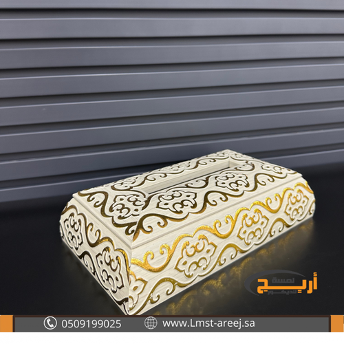 علب مناديل استيل لون اسود
