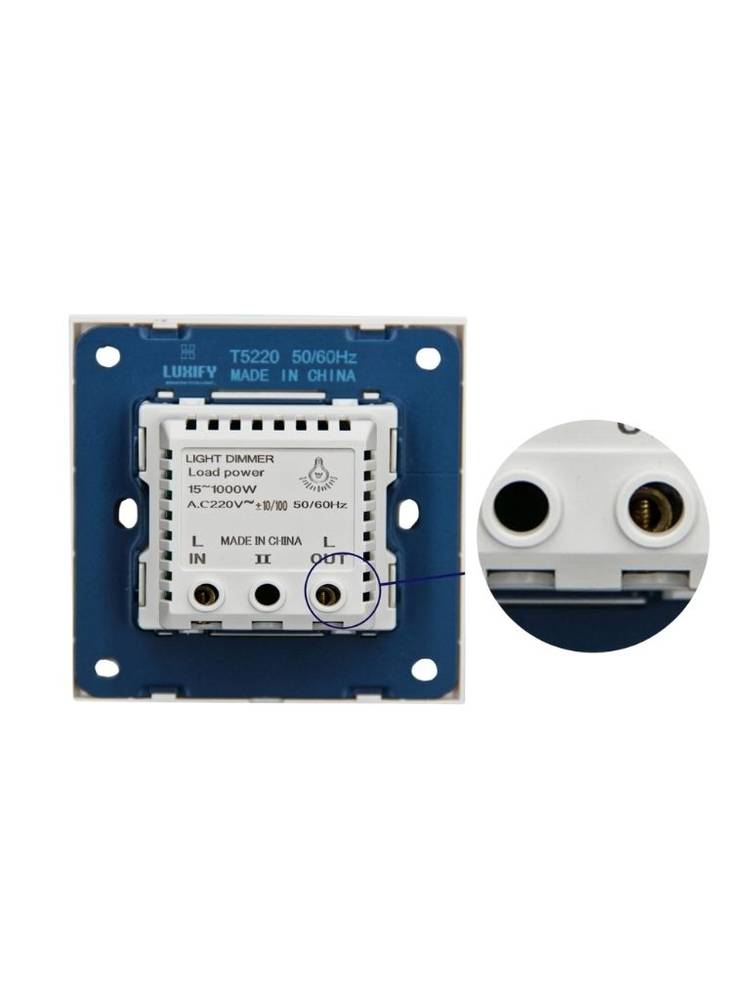 مفتاح دايمر 1000W ابيض LUXIFY T5220
