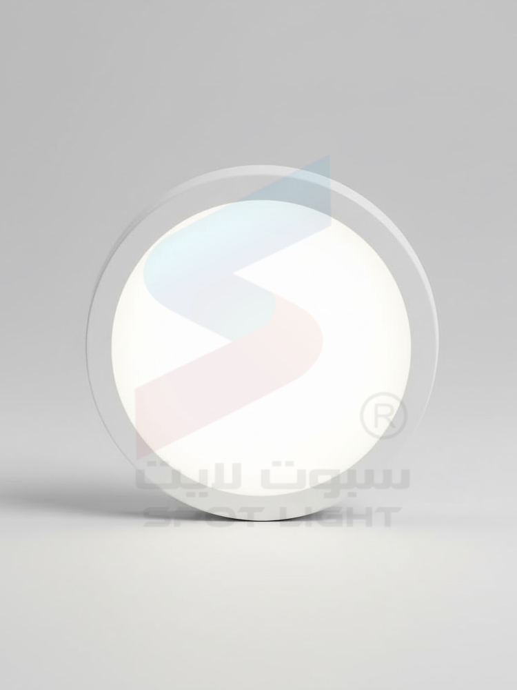 سبوت لايت بانل 8*18 سم إطار أبيض دائري | إضاءة سقف عصرية