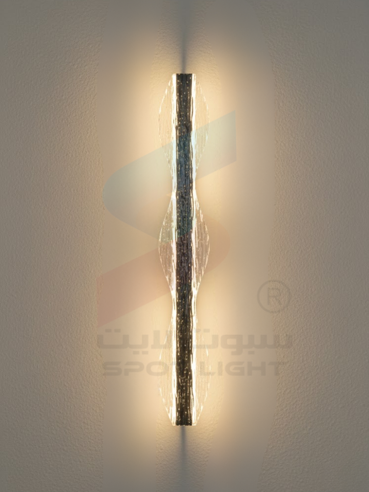 أبليك جداري مودرن كريستال متموج