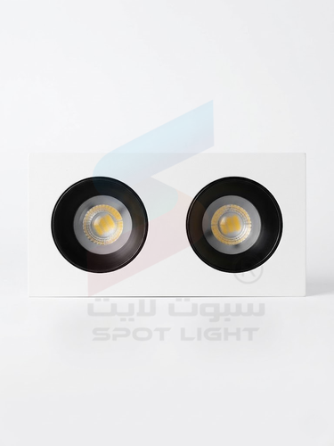سبوت لايت مربع مزدوج Sense Light SY8816-2 بقوة 30 ملم من الألومنيوم باللونين الأسود والأبيض