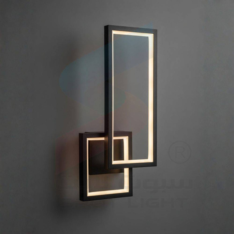 ابليك جداري داخلي اسود مستطيل 