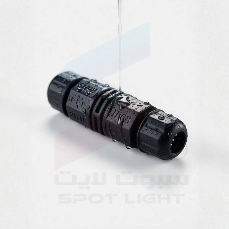 كونكتر ووتر بروف 4 خط 24 امبير اسود M22-4P-24A IP68
