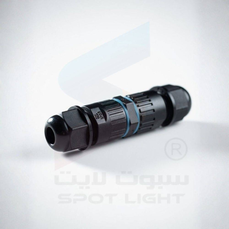 كونكتر ووتر بروف 3 خط 16 امبير اسود IP68 16A