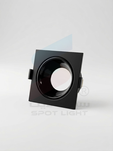 سبوت لايت مربع أسود مانع توهج 35 مم من الألومنيوم Sense Light SY8802S-1