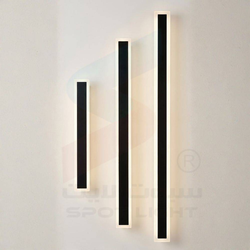 أبليك حائط خارجي أنيق، إضاءة صفراء دافئة، مقاومة للماء IP65