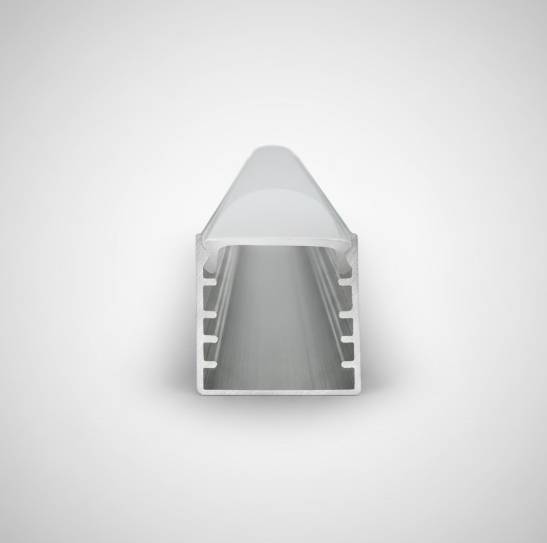 بروفايل المنيوم بتصميم مقعر بدون شفة - 14x14mm - 3 متر