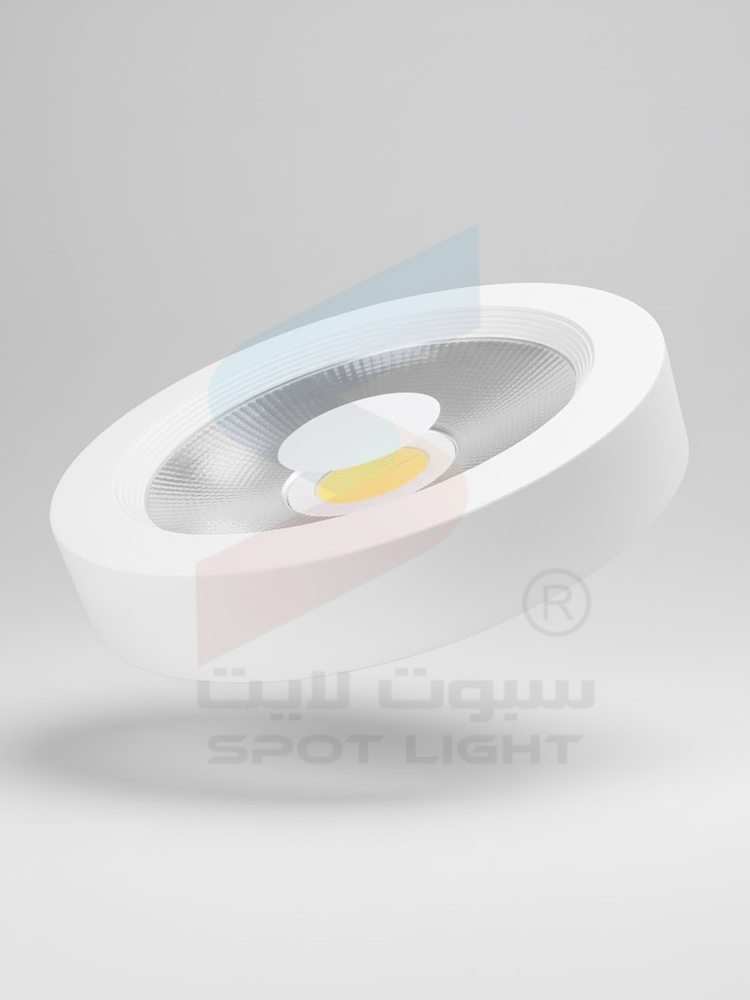 كشاف سبوت لايت LED دائري 8*30 واط بإطار أبيض مودرن
