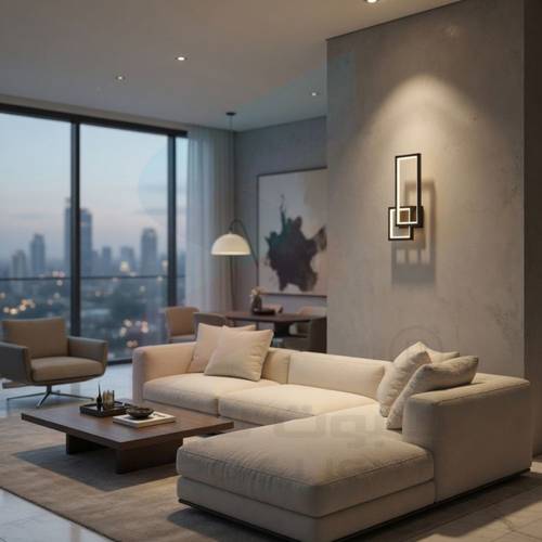ابليك جداري داخلي اسود مستطيل 