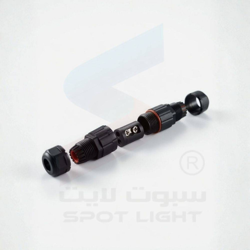 كونكتر ووتر بروف 2 خط 16 امبير اسود M20-2P-16A IP68