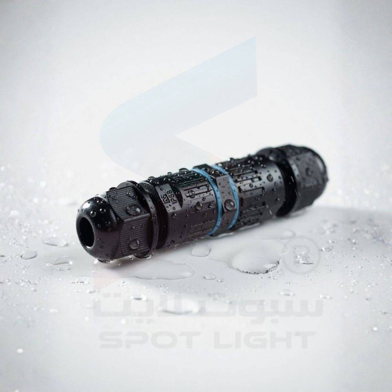 كونكتر ووتر بروف 3 خط 16 امبير اسود IP68 16A