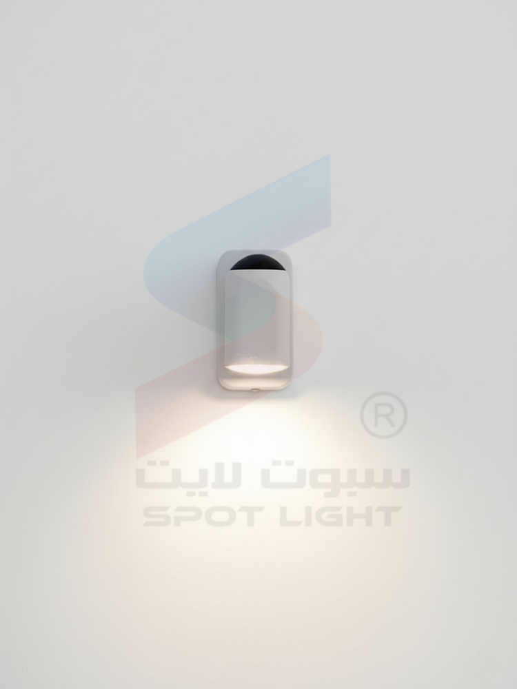 ابليك جداري مودرن ابيض تصميم مدمج واضاءة ناعمة
