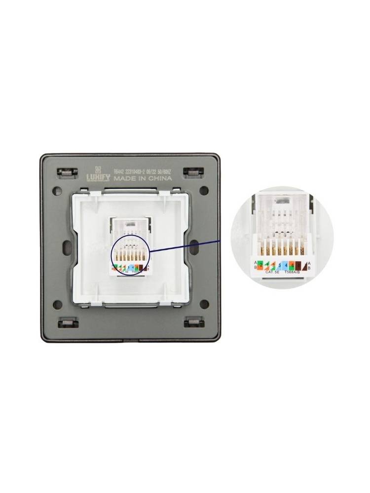 فيش CAT 6  اسود مطور LUXIFY