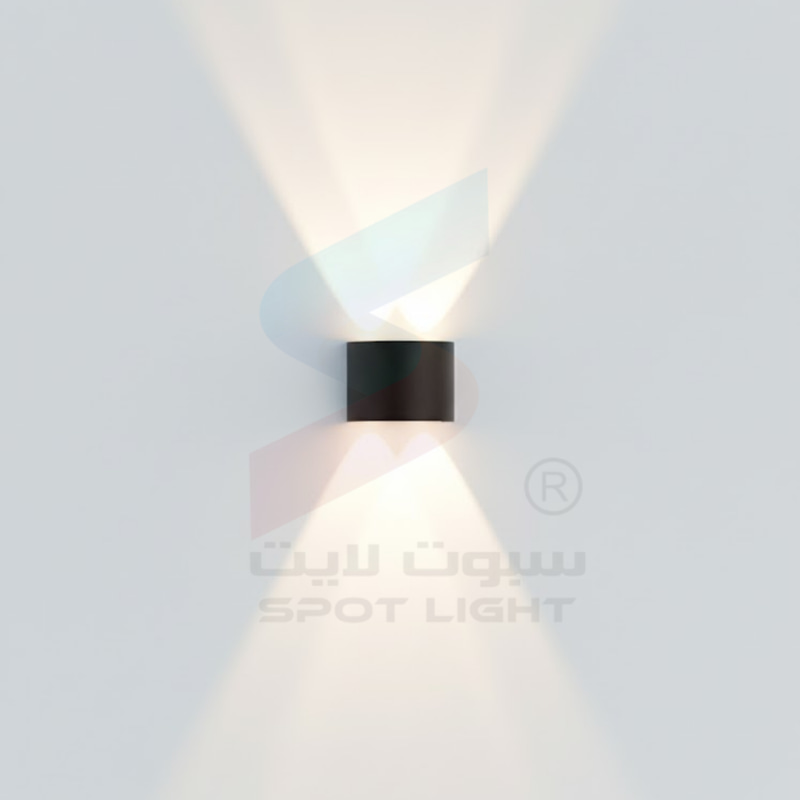 ابليك جداري 2*2 فوق تحت اصفر/4W المنيوم 