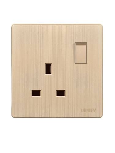 فيش مع مفتاح 13 امبير ذهبي (LUXIFY R6405 (G