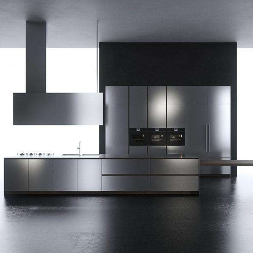 Factory Custom Modern Durable Design Modular Kitchen Cabinets Smart 304 Stainless Steel Acrylic Finish for Villa Apartment