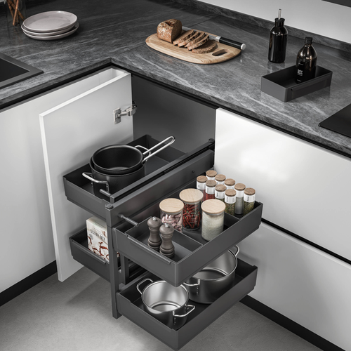 Your order was made: Aluminum frame kitchen cabinet, suitable for automated home kitchen design