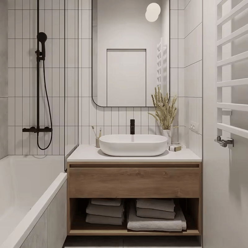 Modern Customized Bathroom Cabinet Melamine Board Bathroom Vanity Units Washbasin Cabinet