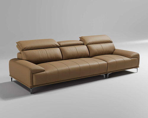 Modern Leather Sofa with Spacious Lounge Seating