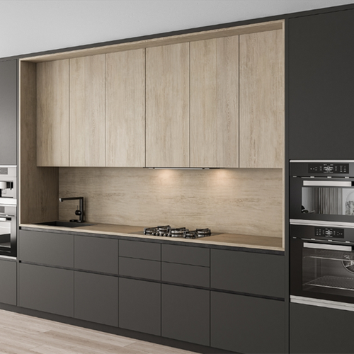 Modern, modular, simple, and customizable wooden kitchen cabinets