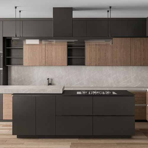 Custom European Modern Modular Wood Kitchen Cabinets Ready to Assemble Kitchen Cabinets