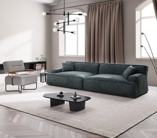 Modern Genuine Leather Sofa with Comfortable Seating