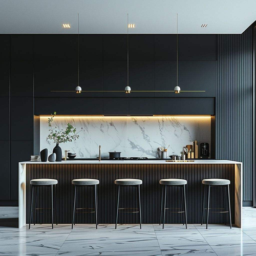 High Quality Modern European Modular Glossy Lacquer Solid Wood Kitchen Cabinets Set Faucet Eco-Friendly Fireproof Stainless