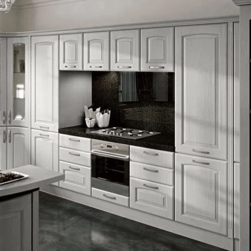 Custom Classic American Style Solid Wood Modular Kitchen Furniture Modern Kitchen Counter Wood Kitchen Cabinet