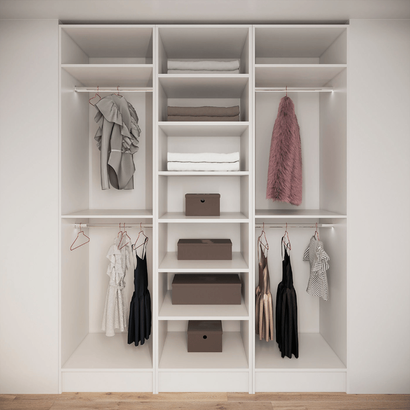 New Design Bedroom Furniture Walk in Closet Modern Melamine Plywood Bedroom Closet Wall Wardrobe