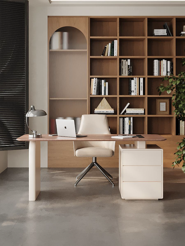 Modern Luxury Office Desk with Warm Elegant Design