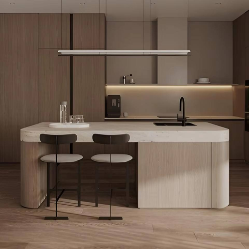 Modern Eco-Friendly Design Customized Automatic Electric Door Lifting Island Dining Hinge Kitchen Cabinets Faucet Drawer Basket