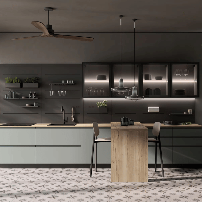 Modern Kitchen Storage Cabinet with Stainless Steel 304 SUS Hot Selling Brushed Door Hinge Drawer Basket-Kitchen Furniture