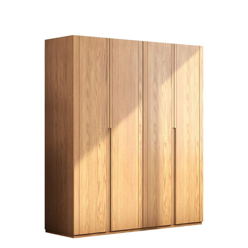 Customized Modern Simple Design 4 Door Solid Wood Bedroom Wardrobe Furniture