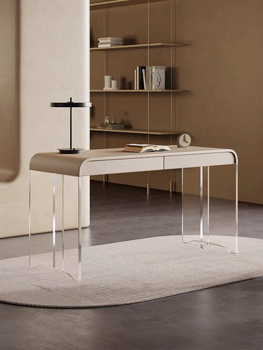 Modern Luxury Desk with Sleek Transparent Leg Design