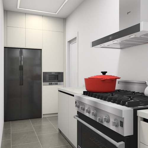 Custom Simple Durable Kitchen Cupboard Ghana Particleboard Melamine Kitchen Cabinet