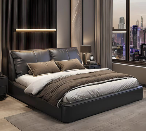 Modern Luxury Upholstered Bed with Durable Wooden Structure
