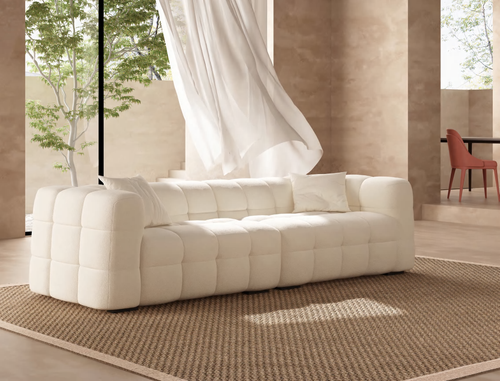 Modern Sofa with Tufted Details and Comfortable Seating