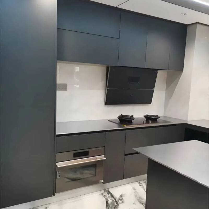 Waterproof Tall Kitchen Cabinet with Stainless Steel Countertop Drawer Slide Multi-Functional Island Villa Dining Furniture