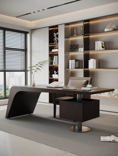 Luxury Executive Desk with Modern Curved Design