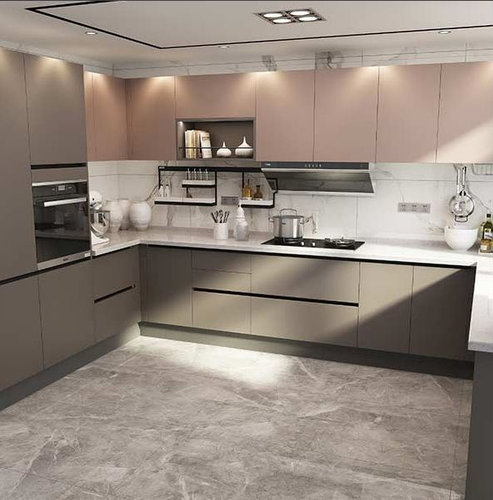 Faniao Modular Modern Wooden Kitchen Cabinets Free Design Ready to Assemble with Faucet Accessories