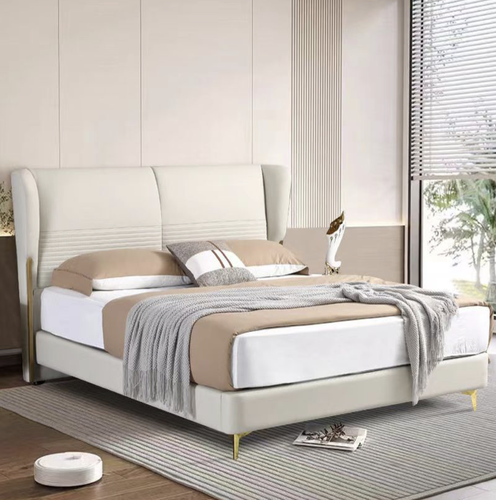 Luxury Modern Upholstered Bed with Padded Headboard Elegant Design for Modern Bedrooms