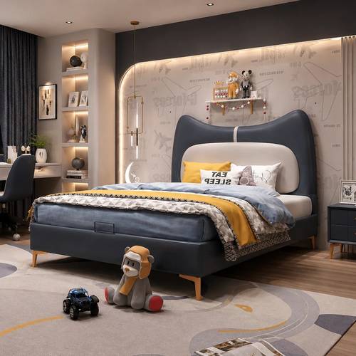 سرير أطفال والجيل الجديد مودرن بتصميم الأذنين الرياضية الانسيابية المنجد
