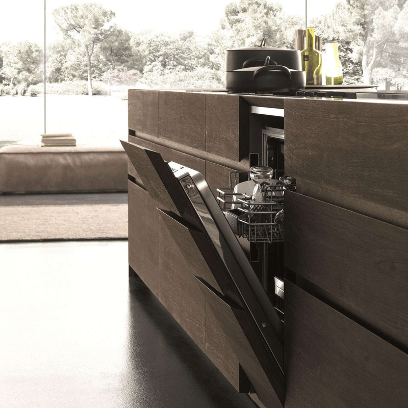 Wholesale Price Apartment Kitchen Design Custom Smart Modular Complete Sets Stainless Steel Kitchen Cabinets Wood Grain Island