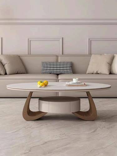 Luxury Modern Coffee Table with Elegant Stone Top