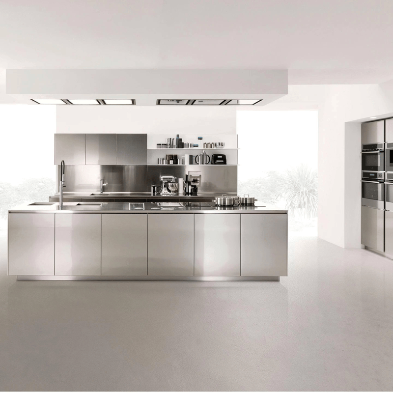 Modern Modular Eco-Friendly Smart Customization Acrylic Door Panel Surface Treatment Stainless Steel Apartment Kitchen Cabinet