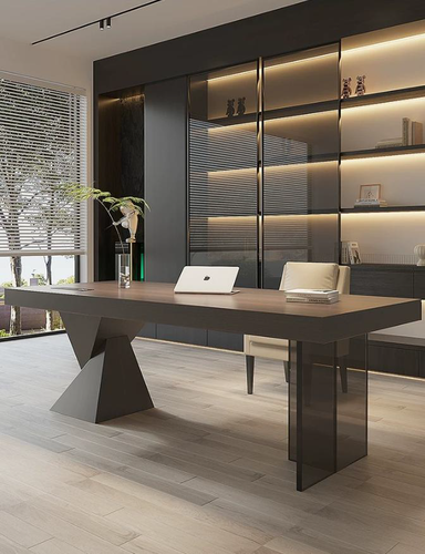 Modern Luxury Executive Desk with Geometric Design