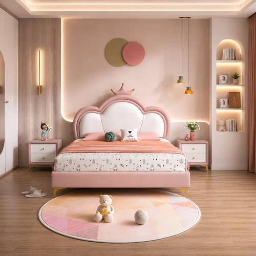 سرير أطفال والجيل الجديد مودرن بتصميم التاج الملكي الفاخر للأميرات